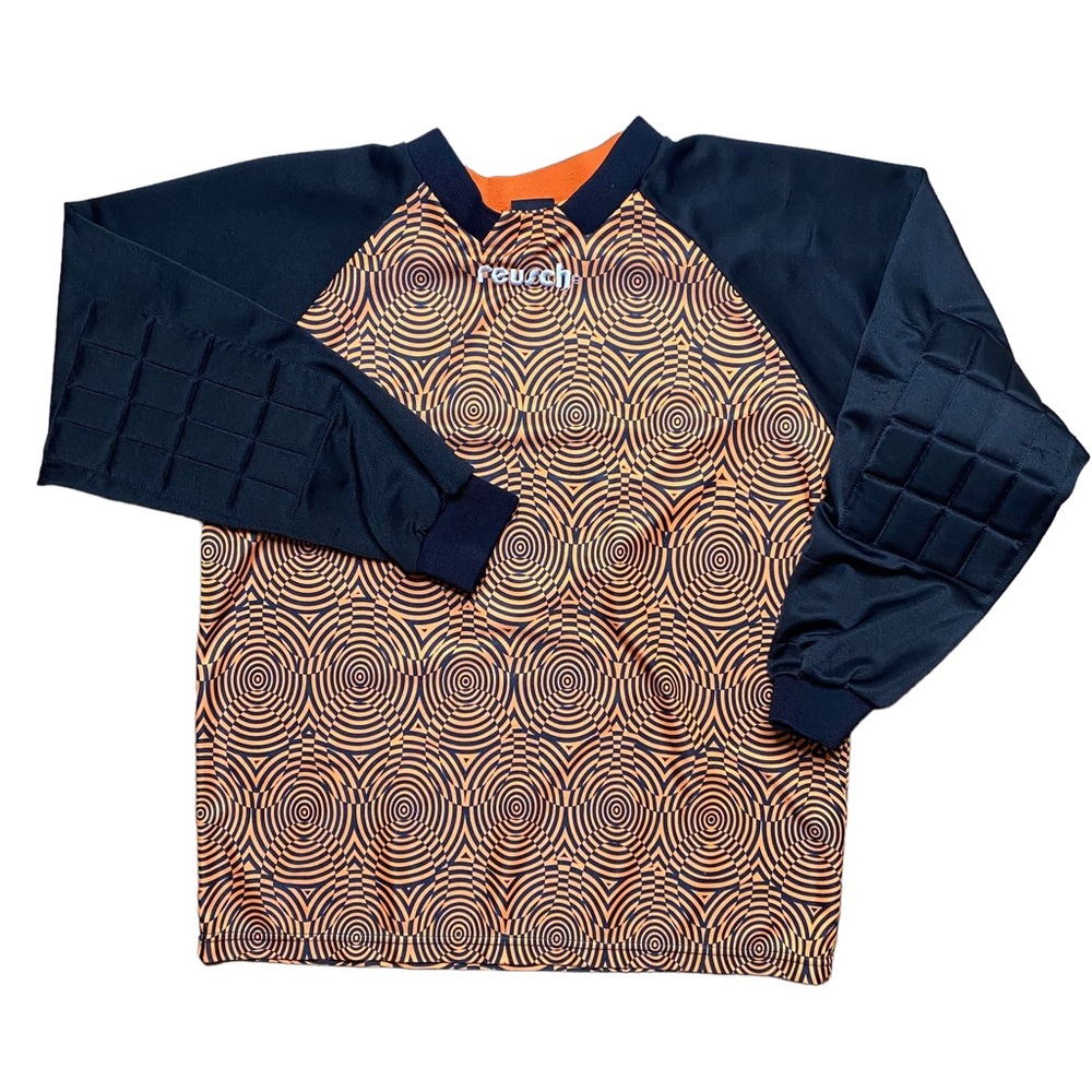 Reusch Crew Neck Pullover VTG Geometric Print Ski Shirt Padded Racing Base Layer